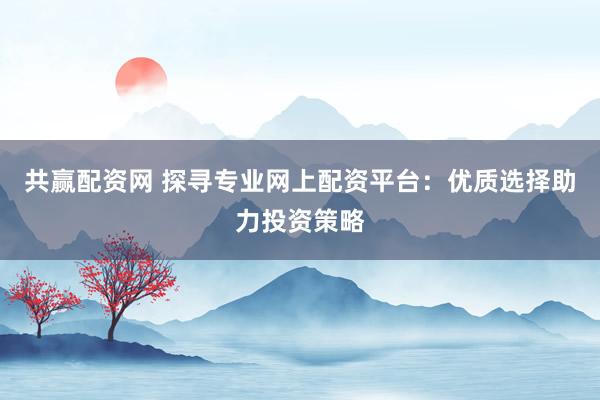 共赢配资网 探寻专业网上配资平台：优质选择助力投资策略