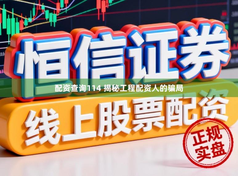 配资查询114 揭秘工程配资人的骗局
